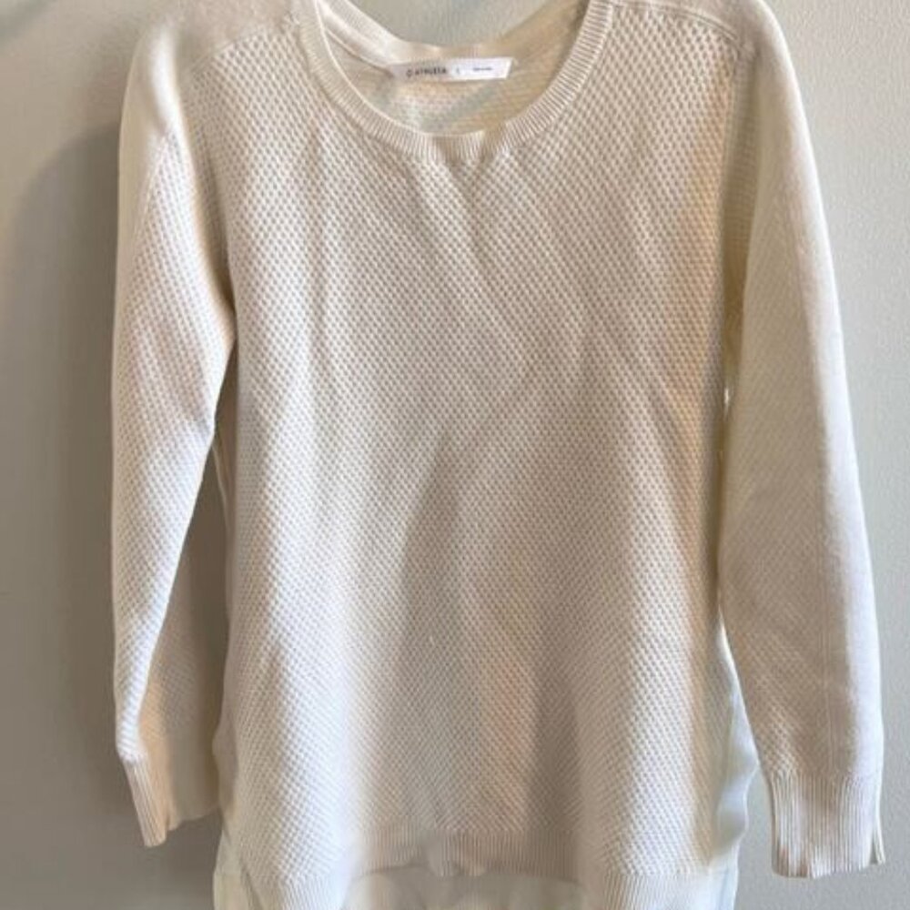 Athleta Cream Pullover Sweater Size S